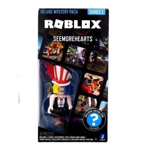 Roblox Deluxe Mystery Pack Series 1 Seemorehearts W/ Exclusive‎ Virtual Item NIB